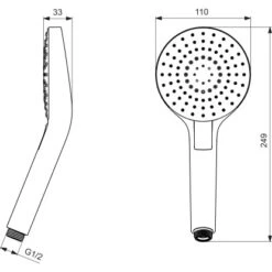 Ideal Standard 3-Funktionshandbrause Idealrain Evo Rund Ø 11 Cm Chrom -Wenko Verkaufs-Shop 606142 4650 3