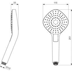 Ideal Standard 3-Funktionshandbrause Idealrain Evo Diamond 115 Cm Chrom -Wenko Verkaufs-Shop 606153 4650 3