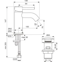 Ideal Standard Waschtischarmatur Ceraline Mit PushOpen-Ventil Silk Black -Wenko Verkaufs-Shop 611296 3049 9