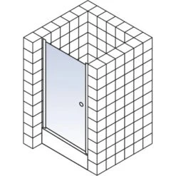 Schulte ExpressPlus Drehtür In Nische Garant Alu Natur Rechts 200x100cm -Wenko Verkaufs-Shop 63368 2053 4060991056079 2