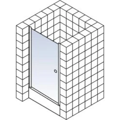 Schulte ExpressPlus Drehtür In Nische Garant Alu Natur Rechts 200x100cm -Wenko Verkaufs-Shop 63368 2053 4060991056079 5