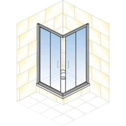 Schulte ExpressPlus Eckeinstieg Sunny Sicherheitsglas Alpinweiß 190x80cm -Wenko Verkaufs-Shop 63452 2053 4060991050404 2