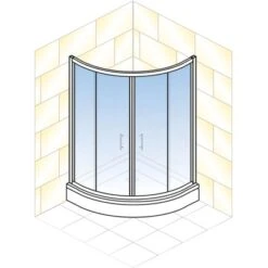 Schulte ExpressPlus Runddusche Sunny Sicherheitsglas Alpinweiß 190x90x90cm -Wenko Verkaufs-Shop 63466 2053 4060991051098 2