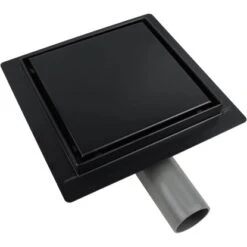 VerosanPro Duschrinne-Bodenablauf Nakia Quadratisch Matt Schwarz 25 Cm X 25 Cm