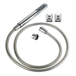 Wenko Waschbeckenbrause Mit Duo Haken Edelstahl 170 X 2.7 X 2.7 Cm Silber Glänze -Wenko Verkaufs-Shop 64874 sb freisteller de 02