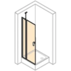 Hüppe Schwingtür Design Pure Festes Segment BxH: 80 Cm X 200 Cm Black Edition -Wenko Verkaufs-Shop 74325 2438 HPUV38P07MAF 22 7