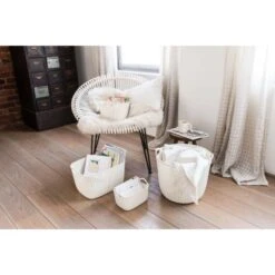 Best Freizeitmöbel Aufbewahrungskörbe Curver Knit 3-er Set Weiß L -Wenko Verkaufs-Shop 757189 3271 7