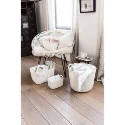 Best Freizeitmöbel Aufbewahrungskörbe Curver Knit 3-er Set Weiß L -Wenko Verkaufs-Shop 757189 3271 8