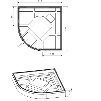 Duschwannenträger Für Ottofond Primo Viertelkreis 90 Cm X 90 Cm 4 Duschwannenträger Für Ottofond Primo Viertelkreis 90 Cm X 90 Cm – Bild 2
