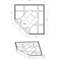 Duschwannenträger Für Ottofond Maui F100 Fünfeck 100 Cm X 100 Cm -Wenko Verkaufs-Shop 765880 4034 17014476 2