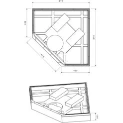 Duschwannenträger Für Ottofond Maui F90 Fünfeck 90 Cm X 90 Cm -Wenko Verkaufs-Shop 765881 4034 17014477 2