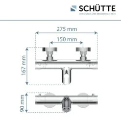 Schütte Thermostat Wannenfüllarmatur London Chrom -Wenko Verkaufs-Shop 7660624 2759 8