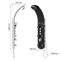 Eisl Duschpaneel Karibik 3 In 1 Mit Regendusche Sechs Massagedüsen Schwarz 14 Eisl Duschpaneel Karibik 3 In 1 Mit Regendusche Sechs Massagedüsen Schwarz -Wenko Verkaufs-Shop 7663602 2759 3