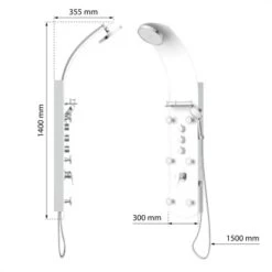 Eisl Duschpaneel Karibik 3 In 1 Mit Regendusche Sechs Massagedüsen Weiß -Wenko Verkaufs-Shop 7663628 2759 3