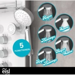 Eisl Duschpaneel Karibik 3 In 1 Mit Regendusche Sechs Massagedüsen Weiß -Wenko Verkaufs-Shop 7663628 2759 8