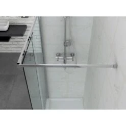 Sanotechnik Duschwand Walk In Elite 195 Cm X 120 Cm Klarglas Chrom -Wenko Verkaufs-Shop 769150 4633 2