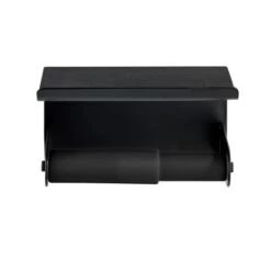 Wenko Toilettenpapierhalter Mit Ablage Classic Plus 14 X 10 X 14 Cm Schwarz -Wenko Verkaufs-Shop 79045 sb freisteller de 04