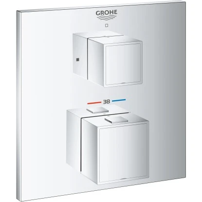 Grohe Thermostat-Brausebatterie Grohtherm Cube Chrom 3 Grohe Thermostat-Brausebatterie Grohtherm Cube Chrom