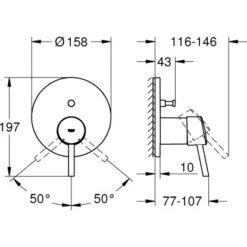 Grohe Einhand-Wannenbatterie Concetto Chrom -Wenko Verkaufs-Shop 792981 4520 2