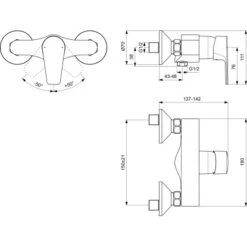 Ideal Standard Brausearmatur Esla Aufputz Chrom -Wenko Verkaufs-Shop 817432 3049 2