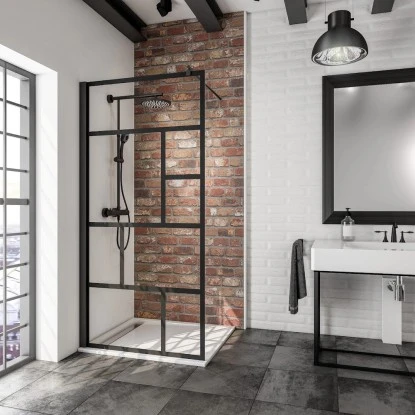 Schulte Alexa Style 2.0 Duschwand Walk In BlackStyle Atelier 1 Dekor 100 X 200cm 3 Schulte Alexa Style 2.0 Duschwand Walk In BlackStyle Atelier 1 Dekor 100 X 200cm