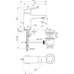 Ideal Standard Waschtischarmatur Ceraplan Chrom BlueStart H75 15 Ideal Standard Waschtischarmatur Ceraplan Chrom BlueStart H75 -Wenko Verkaufs-Shop 887601 3049 7