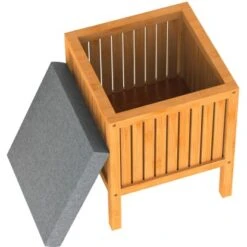 Eisl Wäschesammler Mit Deckel Und Sitzkissen Bambus -Wenko Verkaufs-Shop 9002560798886 2759 3