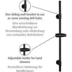 Wenko Duschstange Basic Schwarz -Wenko Verkaufs-Shop 903260 1068 02