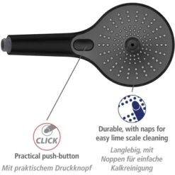 Wenko Duschkopf Ultimate Shower Schwarz/Grau Ø 13 Cm -Wenko Verkaufs-Shop 903405 1068 03