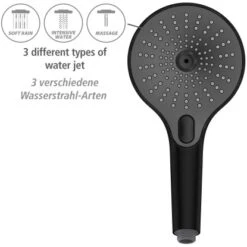 Wenko Duschkopf Ultimate Shower Schwarz/Grau Ø 13 Cm -Wenko Verkaufs-Shop 903405 1068 04
