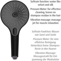 Wenko Duschkopf Ultimate Shower Schwarz/Grau Ø 13 Cm -Wenko Verkaufs-Shop 903405 1068 05