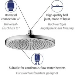 Wenko Regenduschkopf Ultimate Shower Chrom/Weiß Ø 25 Cm -Wenko Verkaufs-Shop 903508 1068 03