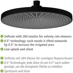 Wenko Regenduschkopf Ultimate Shower Schwarz/Grau Ø 25 Cm -Wenko Verkaufs-Shop 903630 1068 04