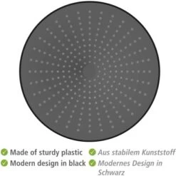 Wenko Regenduschkopf Ultimate Shower Schwarz/Grau Ø 25 Cm -Wenko Verkaufs-Shop 903630 1068 05