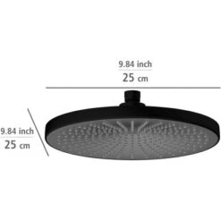 Wenko Regenduschkopf Ultimate Shower Schwarz/Grau Ø 25 Cm -Wenko Verkaufs-Shop 903630 1068 06