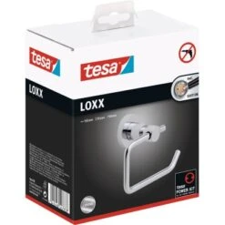 Tesa® LOXX Toilettenrollenhalter Ohne Deckel, Hochglanzverchromt, Inkl. Kleber -Wenko Verkaufs-Shop 978640 2009 02