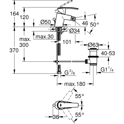 Grohe Einhand-Bidetarmatur Start 4 Grohe Einhand-Bidetarmatur Start – Bild 2