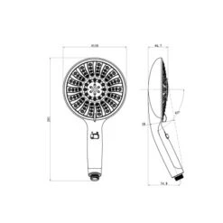 Eisl Handbrause Cool Chrom -Wenko Verkaufs-Shop dbrausecoolchrom Zeichnung 1