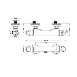 Eisl VITAL Thermostat Duscharmatur Chrom -Wenko Verkaufs-Shop erbrhschutzchrom Zeichnung