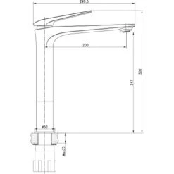 AquaSu Einhebelmischer Waschbeckenarmatur Orva Hohe Ausführung Bronze 5 AquaSu Einhebelmischer Waschbeckenarmatur Orva Hohe Ausführung Bronze -Wenko Verkaufs-Shop masszeichnung 770064 sz 10