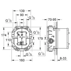 Grohe Unterputz-Universal-Thermostatbatterie Rapido T -Wenko Verkaufs-Shop niversalthermostatbatterie 1