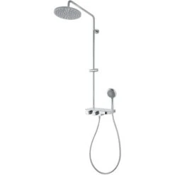 Breuer Duscharmatur Aquamaxx 340 Mit Thermostat Runde Kopfbrause